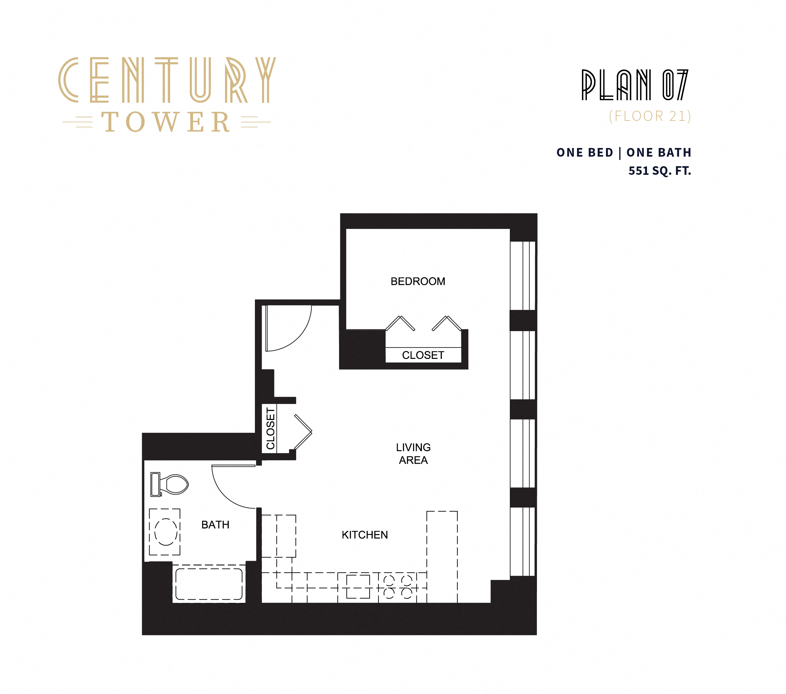 1 Bedroom Floor Plan